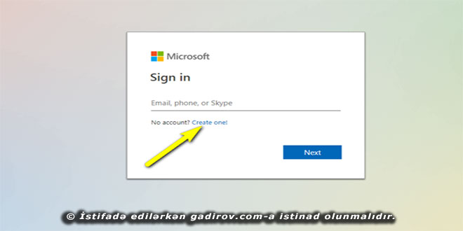 OneDrive ilə işə başlamaq və hesab yaratmaq.