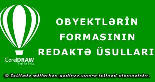 Obyektlərin formasının redaktə üsulları