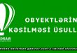 Obyektlərin kəsilmə üsulları