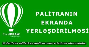 Palitranın ekranda yerləşdirilməsi