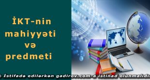 İKT-nin mahiyyəti və predmeti